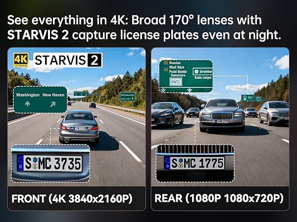 dash cam front and rear inside