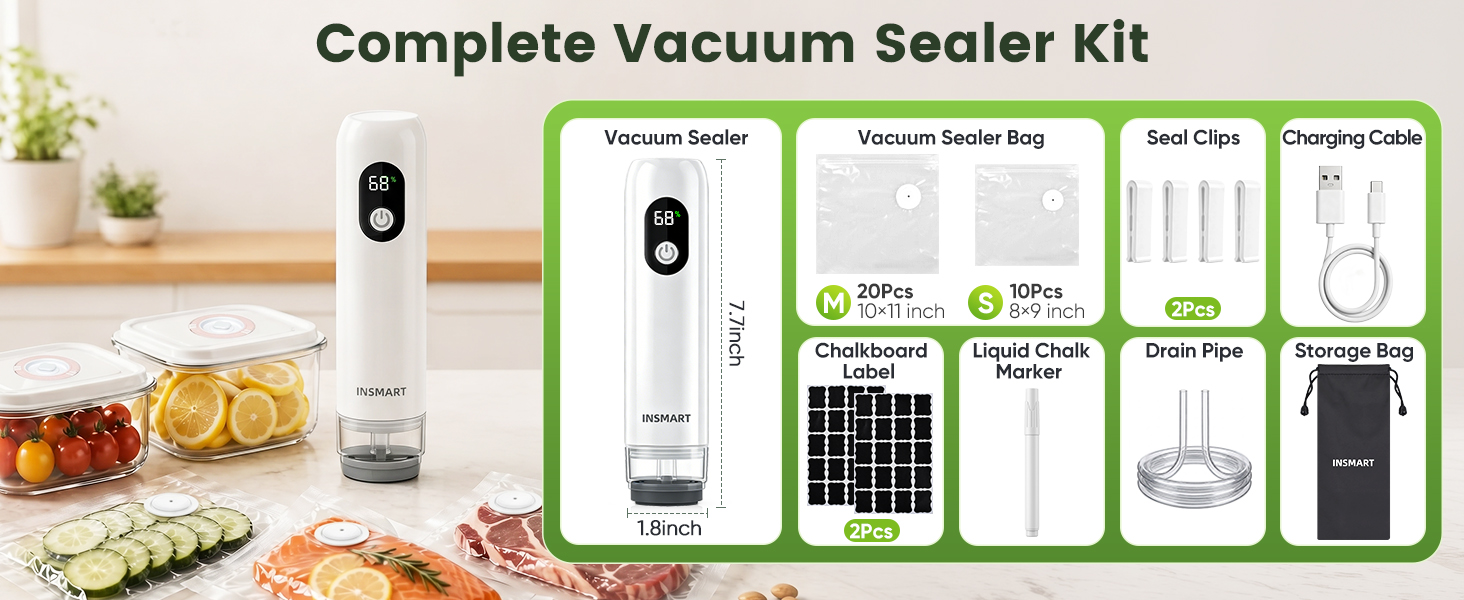 Compact Vacuum Sealer for Food