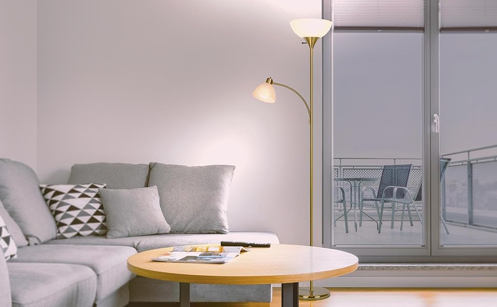 Brightech – Sky Dome Plus - Dimmable Modern Standing LED Floor Lamp