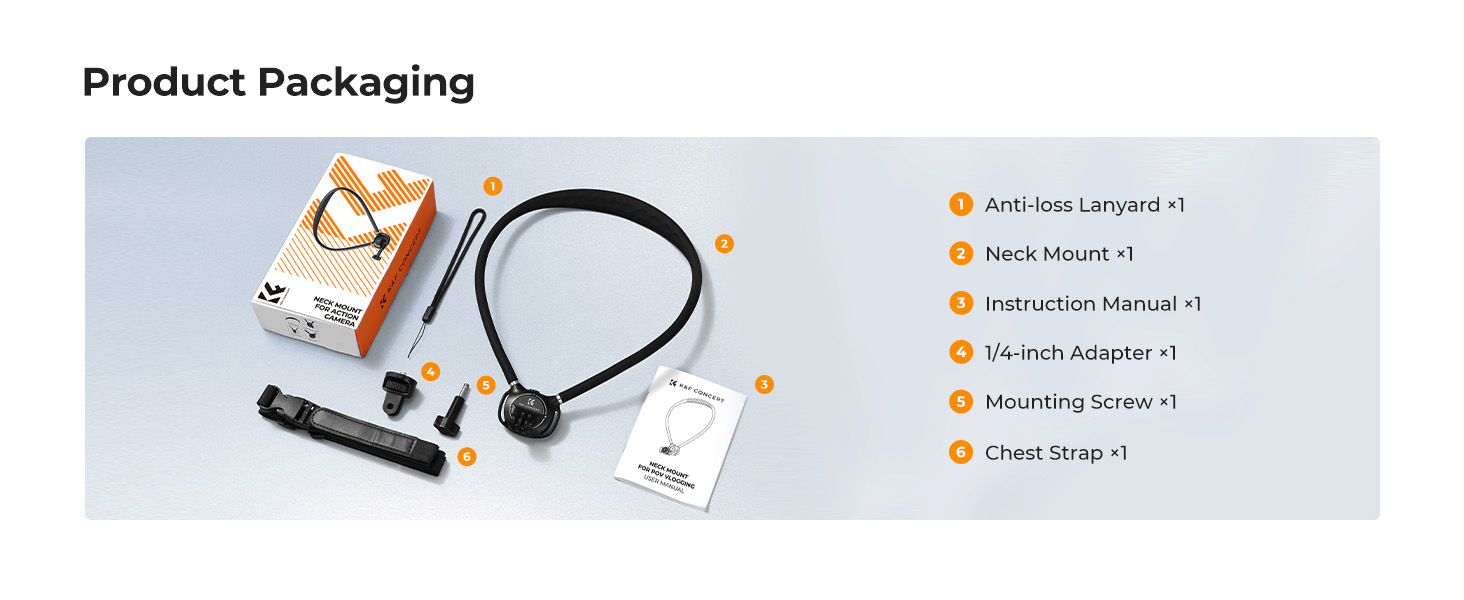 action camera neck mount