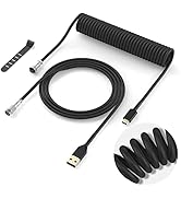 Womier Coiled Keyboard Cable - Detachable Aviator Coiled Cable for Mechanical Gaming Keyboard, Ty...