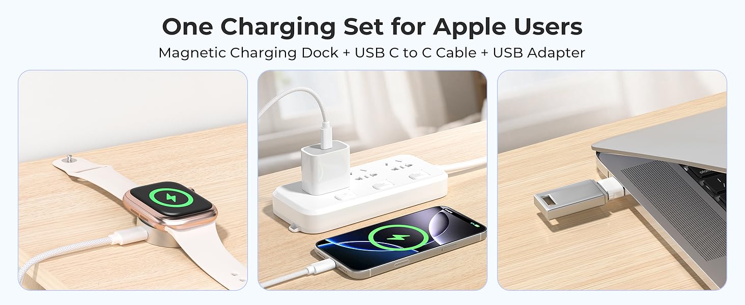 Magnetic Apple Watch Charging Set
