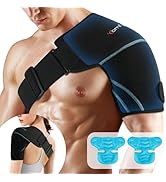 Comfytemp Shoulder Brace Ice Pack Wrap, FSA Eligible HSA Approved Item, Gel Cold Compression Slee...
