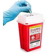 Sharps Container Small - Sharps Containers for Home Use and Labs - Portable Needle Disposal and T...