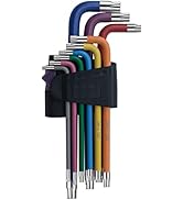 TOOGOND 9 Pcs Hex Key Allen Wrench Set, Torx TRX Star Coloured Wrench Set T10, T15, T20, T25, T27...