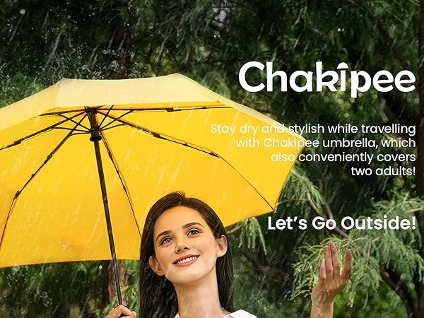 Chakipee Travel Compact Umbrella Windproof - Portable Automatic Umbrellas for Rain