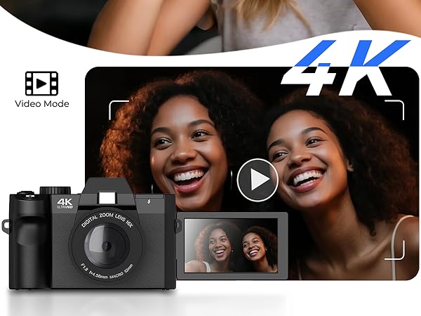 4k point and shoot camera with wifi and lens for vlogging 2