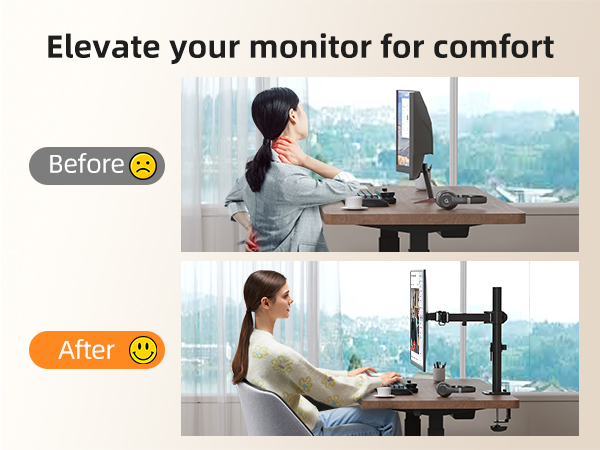 Single Monitor Arm Desk Mount