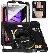 BRAECN for iPad mini 7 (A17 Pro) 2024/Mini 6 2021 Case 8.3 Inch Heavy Duty Screen Protector Full ...
