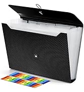 Expanding File Folder, 13 Pockets Accordion File Organizer, A4 Letter Size Paper Document Receipt...