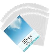 Svaldo Plastic Paper Sleeves, Cellophane Bags 9x12 Acid Free Protective Sleeves for Paper Magazin...