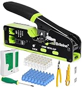 Brileine RJ45 Crimp Tool Pass Through Kit RJ45 Crimping Tool Kit Ethernet Crimper Set (Crimper Ki...