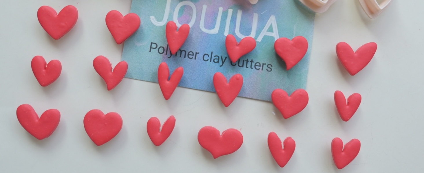 18 shapes mini heart stud polymer clay cutter