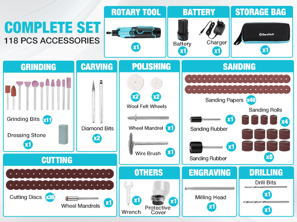 118pcs accessories