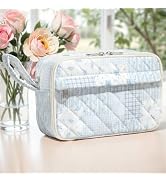 WOBAGMEN Quilted Pencil Pouch for Girls Women, Large Pencil Case Pouch with Compartments Cute Aes...