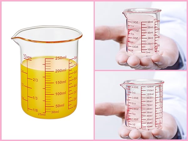 small glass measuring cup