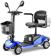 HEINSY 4 Wheel Electric Power Mobility Scooter for Adults, Electric Scooter for Seniors Folding M...