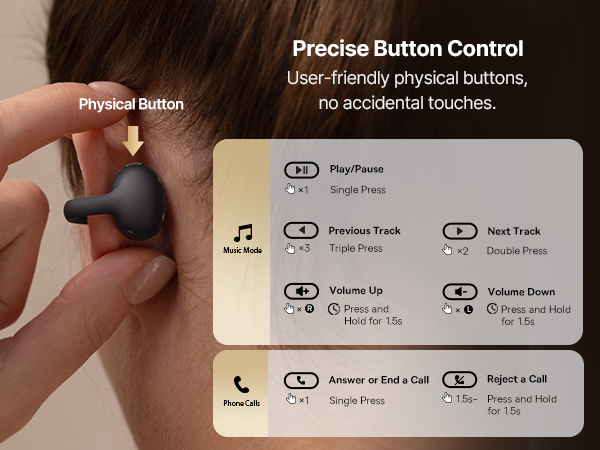 Physical Button Earbuds