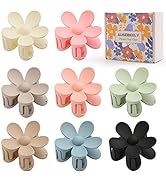 8PCS Flower Claw Clips, Hair Claw Clips for Thick Thin Hair, Matte Non Slip Hair Clips Strong Hol...