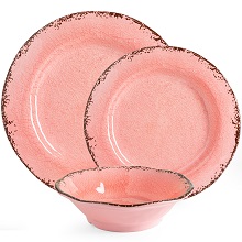 melamine dinnerware sets pink