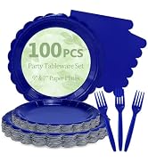 Royal Blue Plates and Napkins