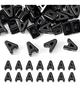 FASHEWELRY 30Pcs Large Hole Acrylic Slide Letter Beads Black Alphabet A Block Charms 3D Chunky In...