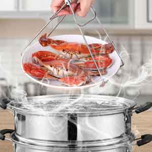 Folding Hot Dish Plate Bowl Clip 