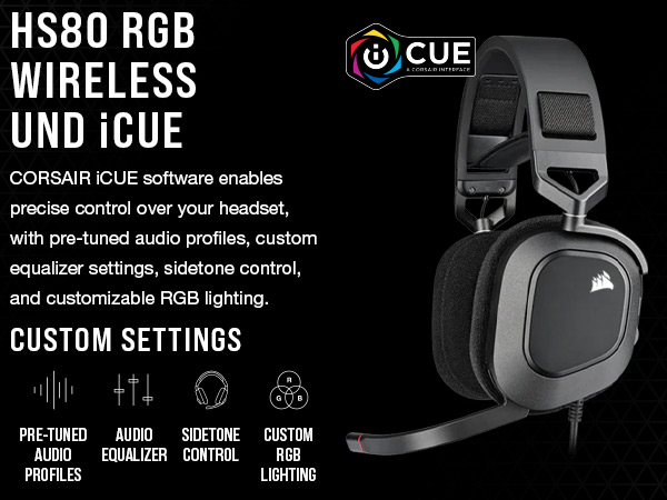 iCUE, RGB headset, gaming headset, USB headset, RGB headset