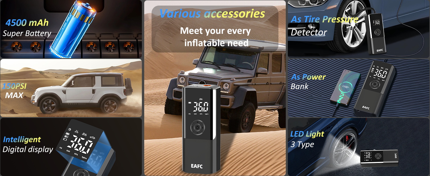 portable air compressor for car tires