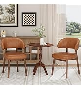 MALOL Wooden Dining Chairs Set of 2, Modern Upholstered Dining Room Chair, PU Leather Kitchen Sid...