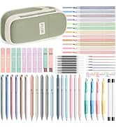 65PCS Aesthetic School Supplies with Cute Pencil Case, Pastel Highlighters Gel Pens Mechanical Pe...
