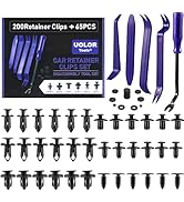 Uolor 265PCS Car Bumper Retainer Clips Plastic Rivets Auto Fasteners Push Retainer Kit Most Popul...