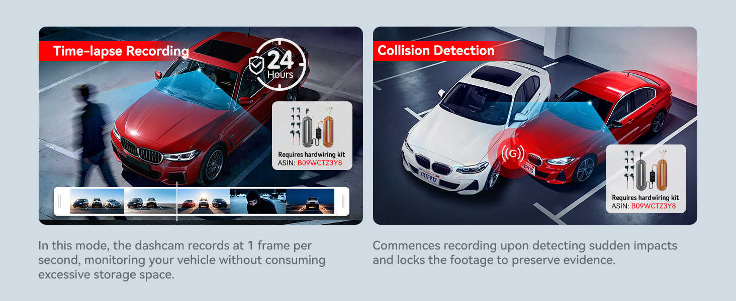 car camera - dash cam front and rear