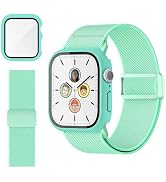 sylacor Compatible with Kids Apple Watch Band with Case (Teal, 40mm)