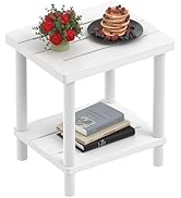 LEJANEOYE Outdoor Side Table, 2-Tier Small Outdoor Table for Patio, Adirondack Side Table for Out...