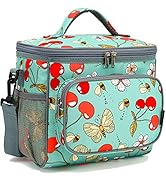 FlowFly Insulated Reusable Lunch Bag Adult Large Lunch Box for Women and Men with Adjustable Shou...