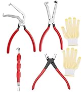 AutoEC 5PCS Automotive Electrical Disconnect Pliers Kit, High-Carbon Steel Connector Separator wi...