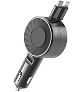 PD30W Retractable Car Charger 3 in 1 Fast Charging Adapter Lightning/Type-C 80cm/USB-A x 1 [for i...