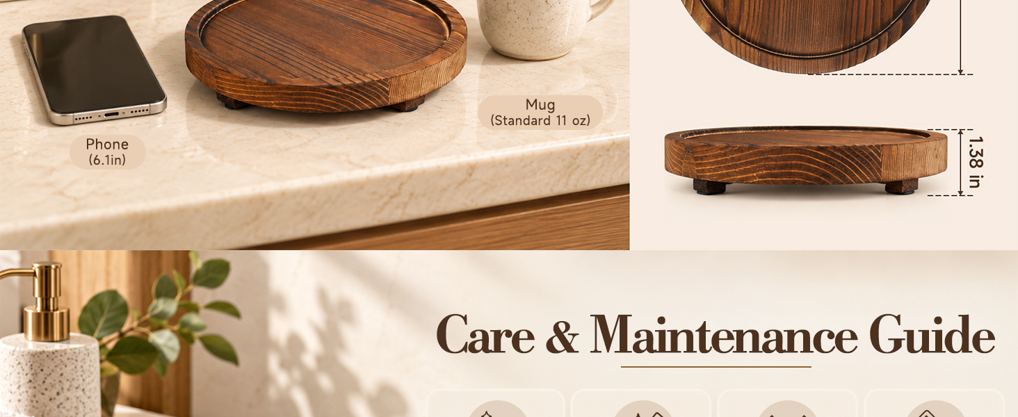 Farmhouse Bathroom Counter Tray