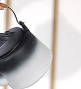 ZENS Vintage Japanese Tea Set, 33.8 oz Gradient Embossed Ceramic Japanese Teapot with Built-in St...