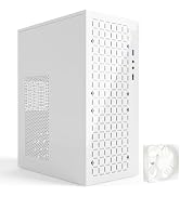 High Airflow Micro ATX PC Case - Support MATX, Mini-ITX, Slim With USB2.0x2 I/O Port, White Witho...