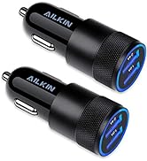 Car Charger, [2Pack/3.4a] Fast Charge Dual Port USB Cargador Carro Lighter Adapter for iPhone 14 ...