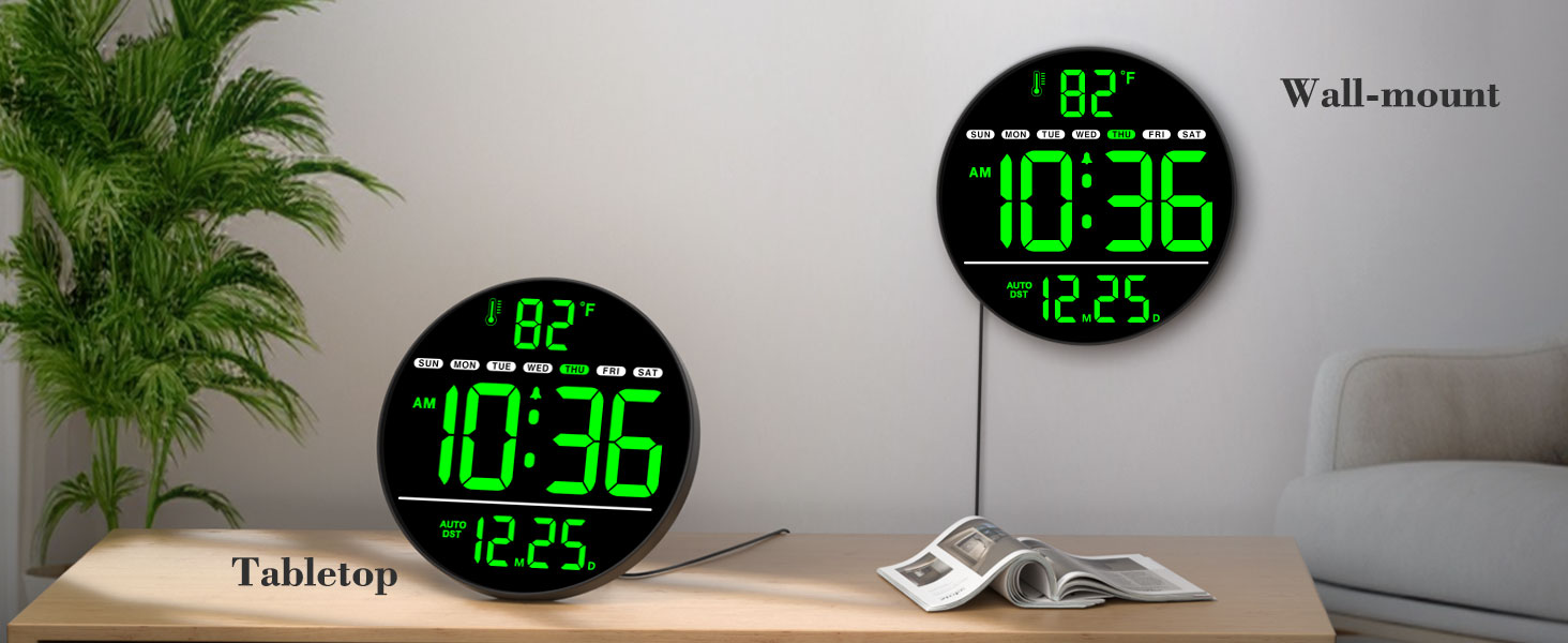 modern digital wall clock