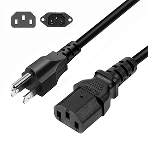 Universal 3 Prong AC Power Cord