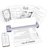 Rongta Portable Printers Wireless for Travel, Bluetooth Mobile Printer, Thermal Inkless Printer f...