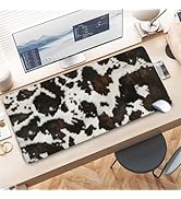 Cow Print Mouse Pad Gaming, Large Mouse Pads for Desk, Highland Cow Print Extended Mousepad with ...