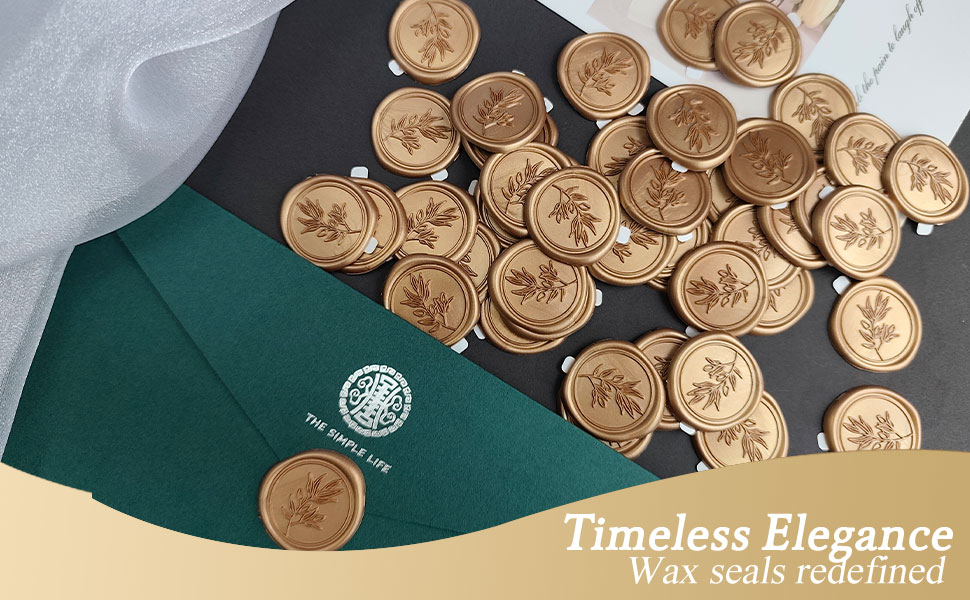 Gold Wax Seal Stickers for Envelopes