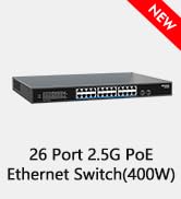 24 Port 2.5G PoE Switch Unmanaged with 24 Port 2.5Gb Base-T PoE+@400W + 2 x 10G SFP+ Uplink, NICG...