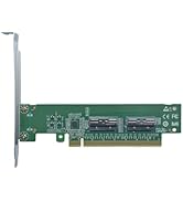 LetLinkSo PCIe 5.0 x16 to 2 MCIO x8 Adapter Card for 4 U.2 NVMe SSD (Side Top Interface)