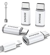 ZOOAUX 4 Pack Lightning to USB C Adapter for iPhone 16/16 Pro/16 Pro Max/iPhone15/15 Pro,Samsung,...